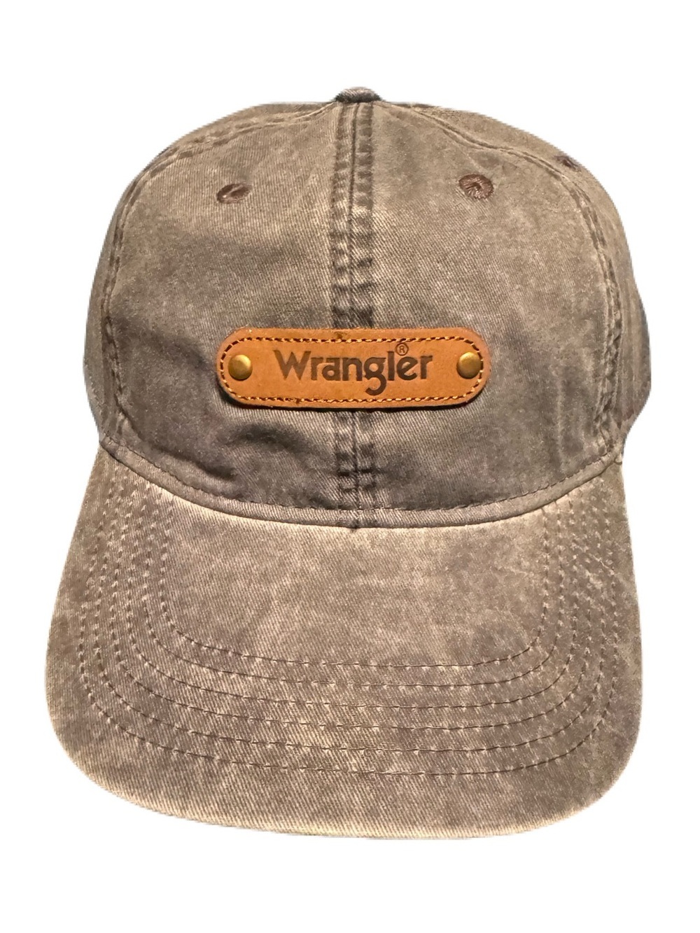 Wrangler Black Denim Washed Cap with Leather Logo